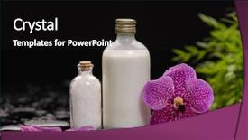  Presentation with tranquil spa - Presentation consisting of netural oil - tranquil spa scene background and a black colored foreground