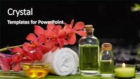  Presentation with tranquil spa - Colorful theme enhanced with netural oil - tranquil spa scene backdrop and a  colored foreground