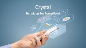  Presentation with technology - Presentation consisting of sensor network - business and technology concept background and a teal colored foreground