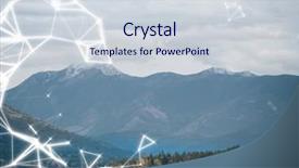  Presentation with water network - Amazing presentation theme having network against mountain and water backdrop and a sky blue colored foreground