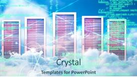  Presentation with algorithm - PPT theme enhanced with network algorithm - blue programme against tranquil scene background and a sky blue colored foreground