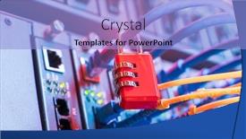  Presentation with data protection - Colorful PPT theme enhanced with network-and-data-protection-concept backdrop and a light blue colored foreground