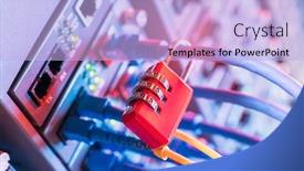  Presentation with data protection - Cool new theme with network-and-data-protection-concept backdrop and a light blue colored foreground