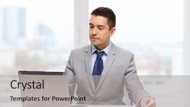  Presentation with business technology internet and network - Cool new PPT layouts with network audit - business people paperwork and technology backdrop and a light gray colored foreground