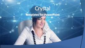  Presentation with front desk - PPT theme enhanced with network audit - manager in front background and a  colored foreground