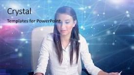  Presentation with front office - Audience pleasing slide deck consisting of network audit - manager in front backdrop and a  colored foreground