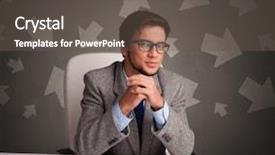  Presentation with audit - Presentation design with network audit - manager in front background and a dark gray colored foreground