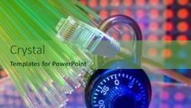  Presentation with network cable - Amazing slide set having network-cable-and-code-lock backdrop and a seafoam green colored foreground