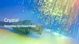  Presentation with network cable - PPT theme enhanced with gesture - picture of confused young man background and a light gray colored foreground.