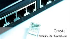  Presentation with network cable - Colorful theme enhanced with network-cable-dosconnected-from-switch backdrop and a white colored foreground