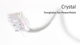  Presentation with network cable - Audience pleasing slide deck consisting of network cable on white background backdrop and a white colored foreground