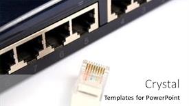  Presentation with network cable - Beautiful slide deck featuring network-cable-with-switch backdrop and a white colored foreground