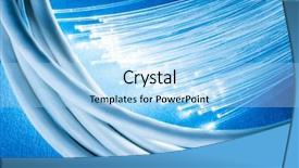 Presentation with optical fibers - Theme having network cables and optical fibers background and a light blue colored foreground