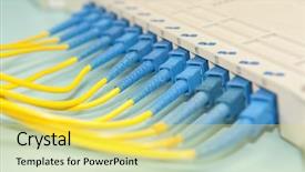  Presentation with cost center - PPT layouts having network cables and servers background and a  colored foreground