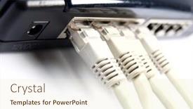  Presentation with cables - Theme enhanced with network-cables-connected-to-switch background and a cream colored foreground