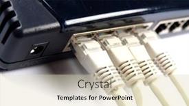  Presentation with cables - Slide deck consisting of network-cables-connected-to-switch background and a lemonade colored foreground