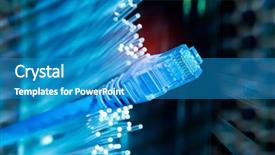  Presentation with fiber - Beautiful presentation featuring network cables with fiber optical backdrop and a teal colored foreground