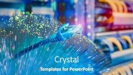  Presentation with optical - Amazing PPT layouts having network-cables-with-fiber-optical backdrop and a teal colored foreground
