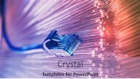  Presentation with fiber - Colorful theme enhanced with network-cables-with-fiber-optical backdrop and a light blue colored foreground