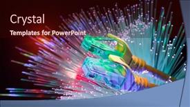  Presentation with optical - PPT layouts consisting of network-cables-with-fiber-optical background and a wine colored foreground