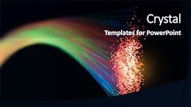  Presentation with fiber optics - Presentation theme consisting of network connection - fiber optics lights abstract background background and a black colored foreground