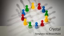  Presentation with social work - Presentation theme having represent social network diversity background and a light gray colored foreground