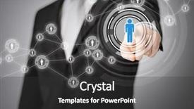  Presentation with business networking - Colorful presentation theme enhanced with network marketing - business technology internet and networking backdrop and a dark gray colored foreground