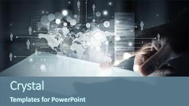  Presentation with network marketing - Presentation design featuring network marketing - creating innovative technologies mixed media background and a ocean colored foreground