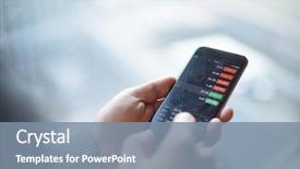  Presentation with mobile network - Audience pleasing PPT layouts consisting of network marketing - mobile phone in man's hand backdrop and a seafoam green colored foreground