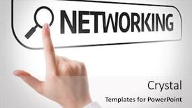  Presentation with networking - Audience pleasing PPT theme consisting of network marketing - networking written in search bar backdrop and a light gray colored foreground
