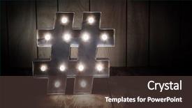  Presentation with network marketing - Theme having network marketing - pic of lighted hashtag symbol background and a tawny brown colored foreground