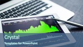  Presentation with network marketing - Amazing presentation design having network marketing - stock market data analyzing backdrop and a ocean colored foreground