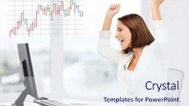  Presentation with network marketing - Slide deck having network marketing women - business office triumph winning background and a sky blue colored foreground