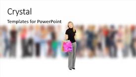  Presentation with big idea - Theme with network marketing women - idea woman one background and a white colored foreground