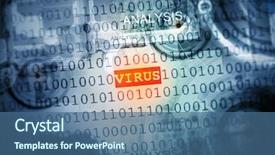  Presentation with password security - Cool new slide deck with network monitoring - computer concept with binary code backdrop and a ocean colored foreground