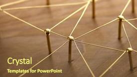  Presentation with wires - PPT theme enhanced with network networking internet communication abstract background and a tawny brown colored foreground
