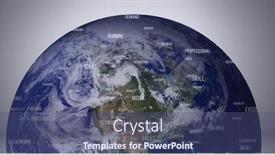  Presentation with business networking - Audience pleasing presentation consisting of network-of-connections-and-business backdrop and a ocean colored foreground