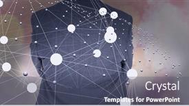  Presentation with connections - Presentation theme with network-of-connections background and a ocean colored foreground