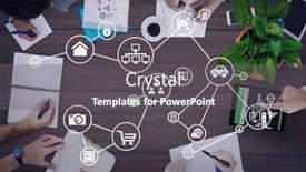  Presentation with business networking - Amazing presentation theme having network-of-digital-icons-against backdrop and a gray colored foreground