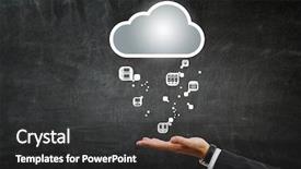  Presentation with remote - Amazing PPT layouts having network of remote service mixed media backdrop and a dark gray colored foreground