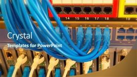  Presentation with network cable - Amazing presentation having network-panel-switch-and-cable backdrop and a ocean colored foreground