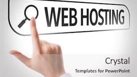  Presentation with search - Slide set enhanced with network protocol - web hosting written in search background and a light gray colored foreground