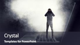  Presentation with security network - Theme consisting of network security and computer crime background and a wine colored foreground