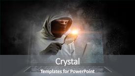  Presentation with network security - Audience pleasing theme consisting of network security and computer crime backdrop and a gray colored foreground