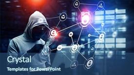  Presentation with privacy - Amazing presentation having network security and privacy crime backdrop and a ocean colored foreground