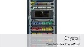  Presentation with servers - Presentation design having network-servers-in-data-center background and a light gray colored foreground
