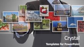  Presentation with dtdc images - Amazing presentation theme having network slides - mans hand reaching one backdrop and a dark gray colored foreground