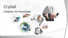  Presentation with career development print images - Cool new slide deck with network slides - perspective of images streaming backdrop and a white colored foreground