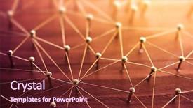  Presentation with machines - PPT layouts having network social media internet communication background and a tawny brown colored foreground