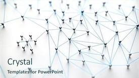  Presentation with abstract blue white - Slide set enhanced with network web of light blue background and a sky blue colored foreground